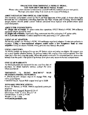 morley mtmark1 mini mark tremonti power wah